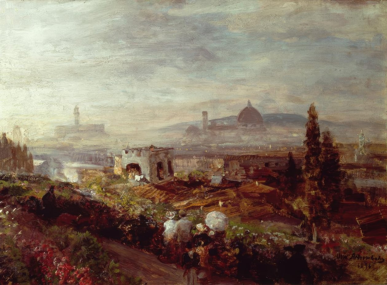 View of Florence by Oswald Achenbach