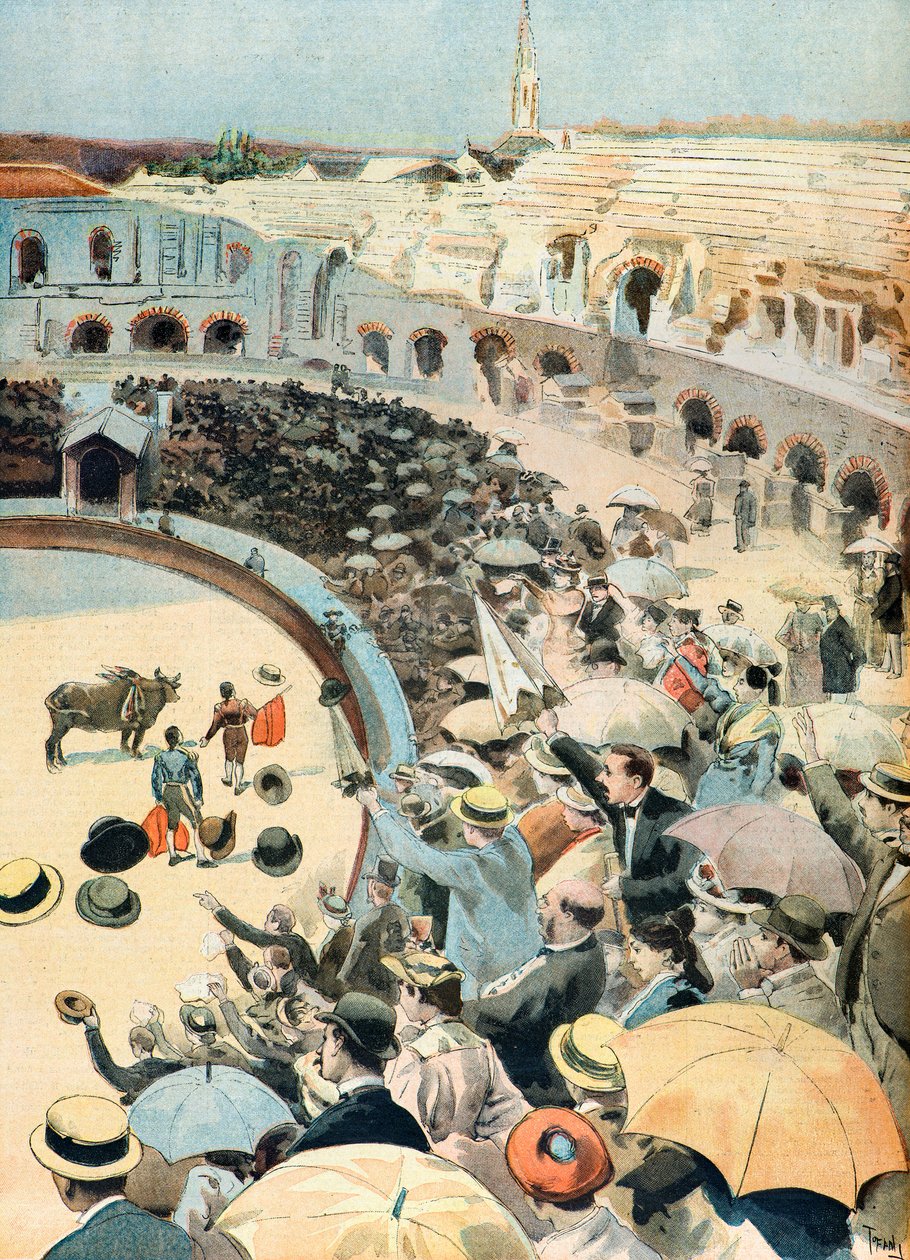 A Bullfight in the Arenas of Nimes by Oswaldo Tofani