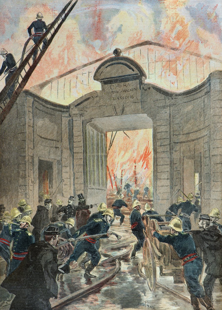 Firefighters Fighting the Blaze by Oswaldo Tofani
