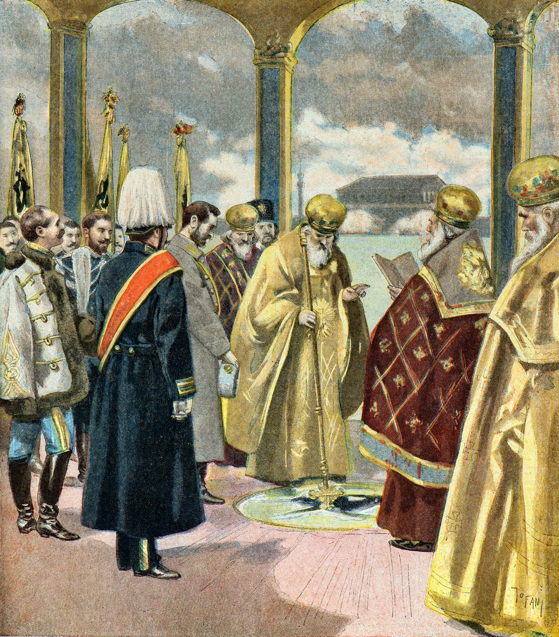 In Russia the Metropolite Blesses the Neva by Oswaldo Tofani