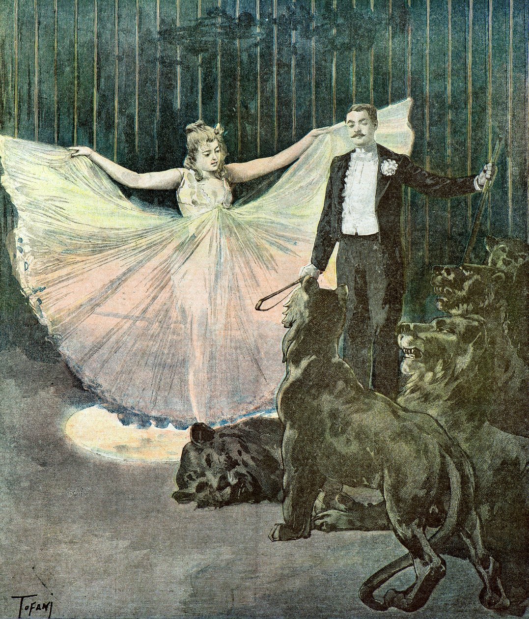 Miss Sandows in the Lion Cage by Oswaldo Tofani