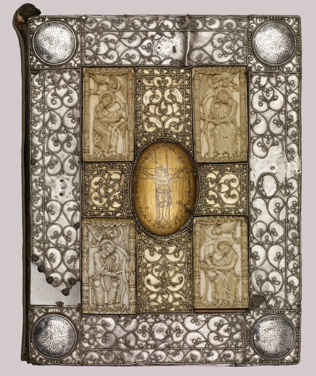 The Mondsee Gospels and Treasure Binding with the Evangelists and Crucifixion by Othlon of Regensburg