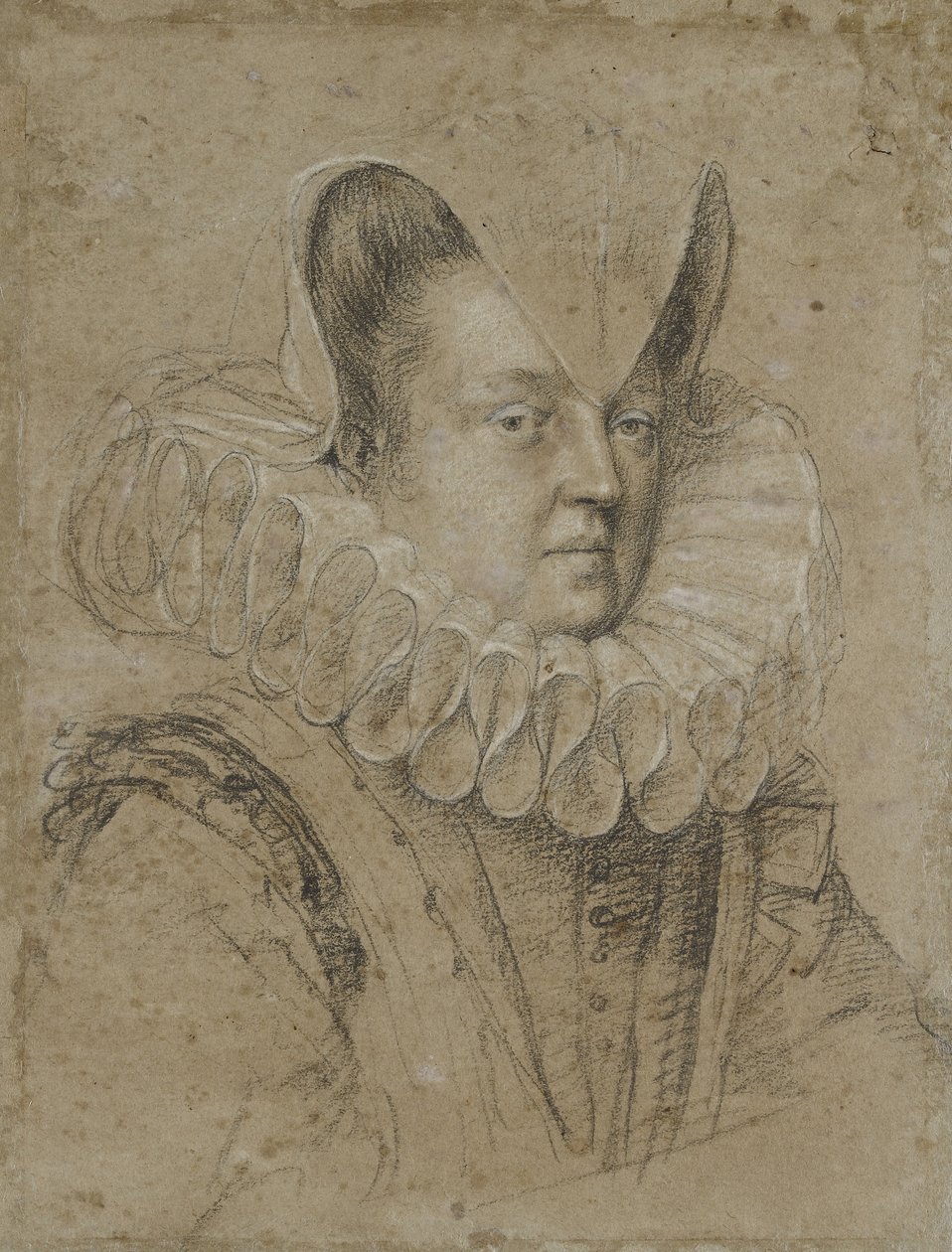 Portrait of Margherita, Duchess of Ferrara by Ottavio Mario Leoni
