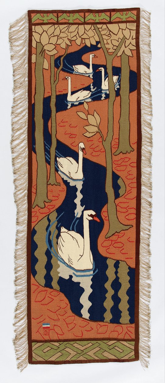 Five Swans by Otto Eckmann