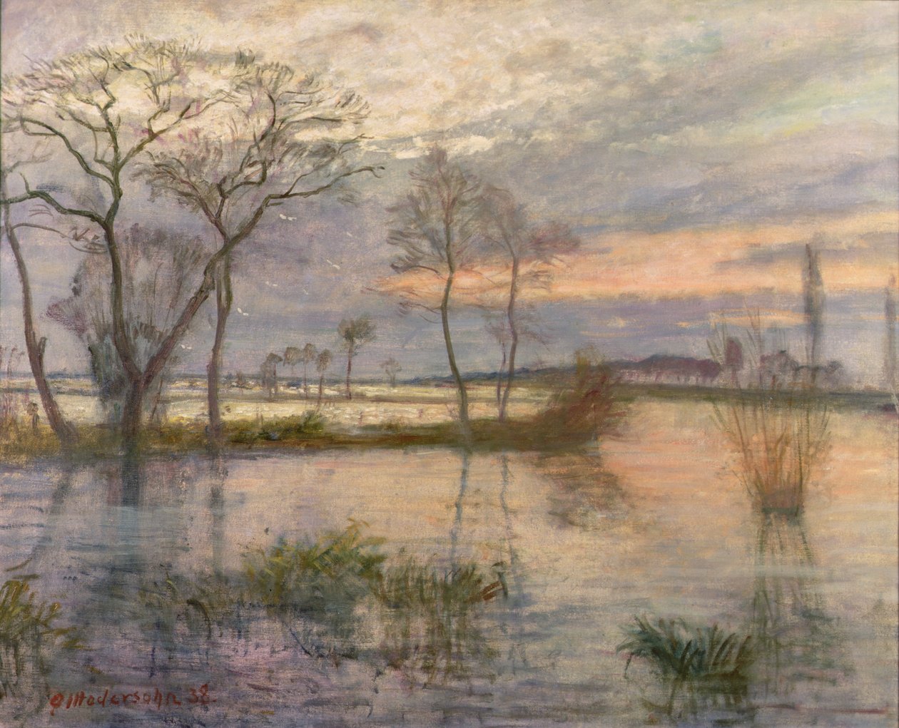 Evening on the River Wumme by Otto Modersohn