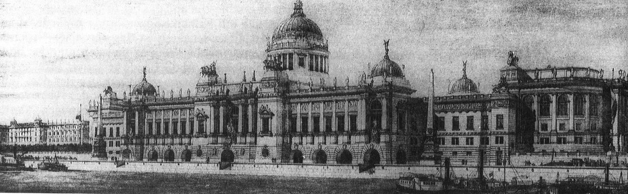 Non-Winning Entry for Competition Regarding Budapest Parliament Building (1883) by Otto wagner and partners