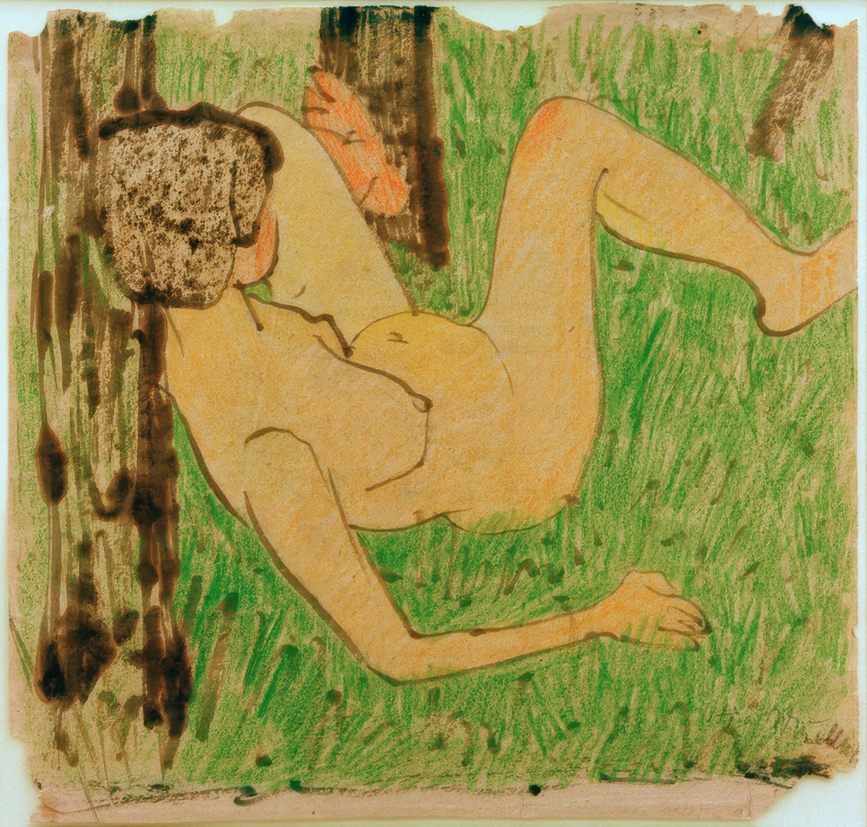 Resting Naked Girl by Otto Mueller