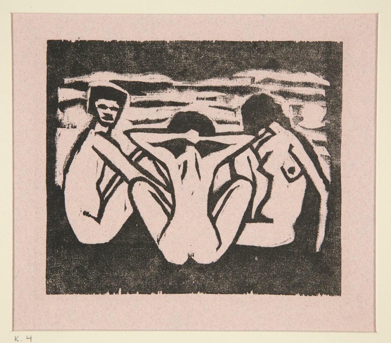 Three Nudes by Otto Mueller