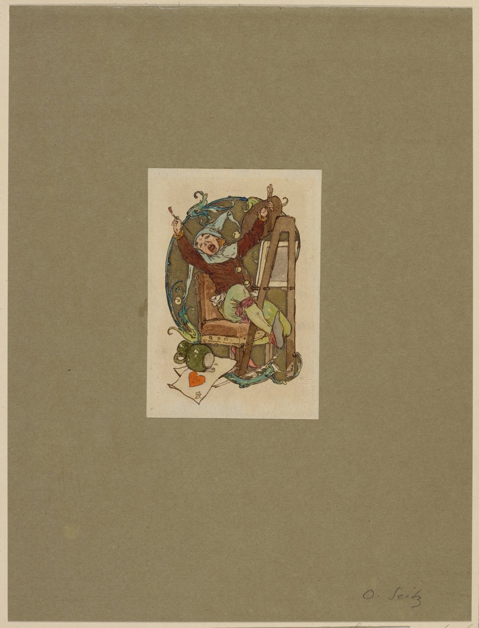 Gnome at the Easel by Otto Seitz