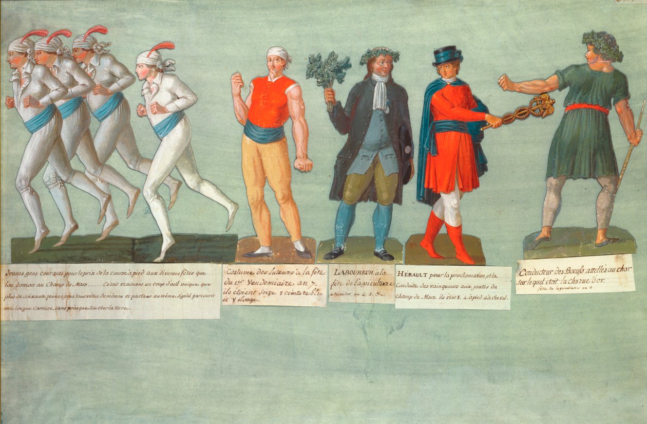 Athletes and Participants in Festivals during the French Revolutionary Period by P. A. and J.B. Lesueur