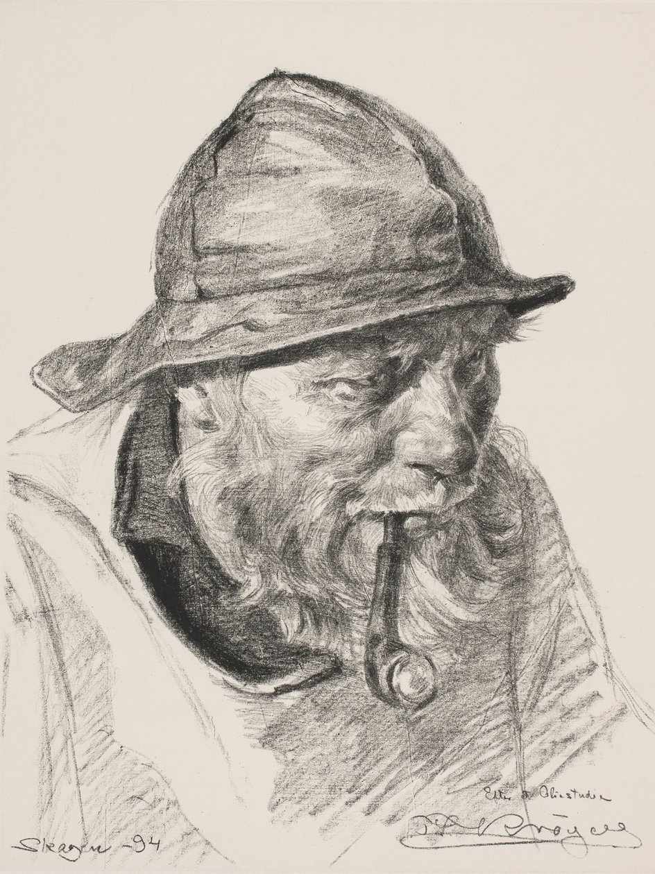 Head of a Skagen Fisherman by Peder Severin Krøyer