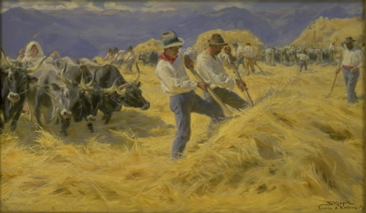 Threshing in the Abruzzi, Cività d