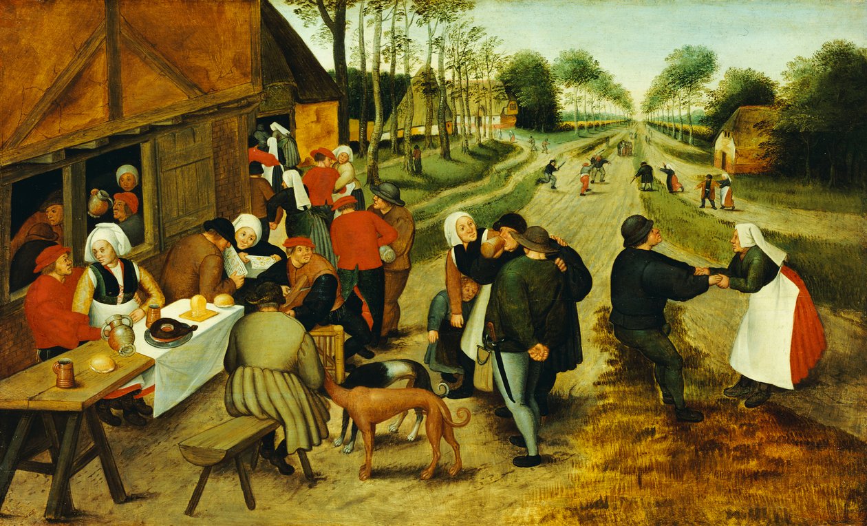 Peasants at a Roadside Inn by P. the Younger Brueghel