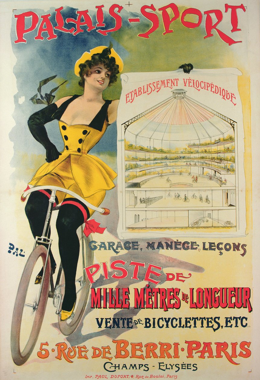 Poster Advertising the Palais-Sport in Paris, c.1895 by Pal