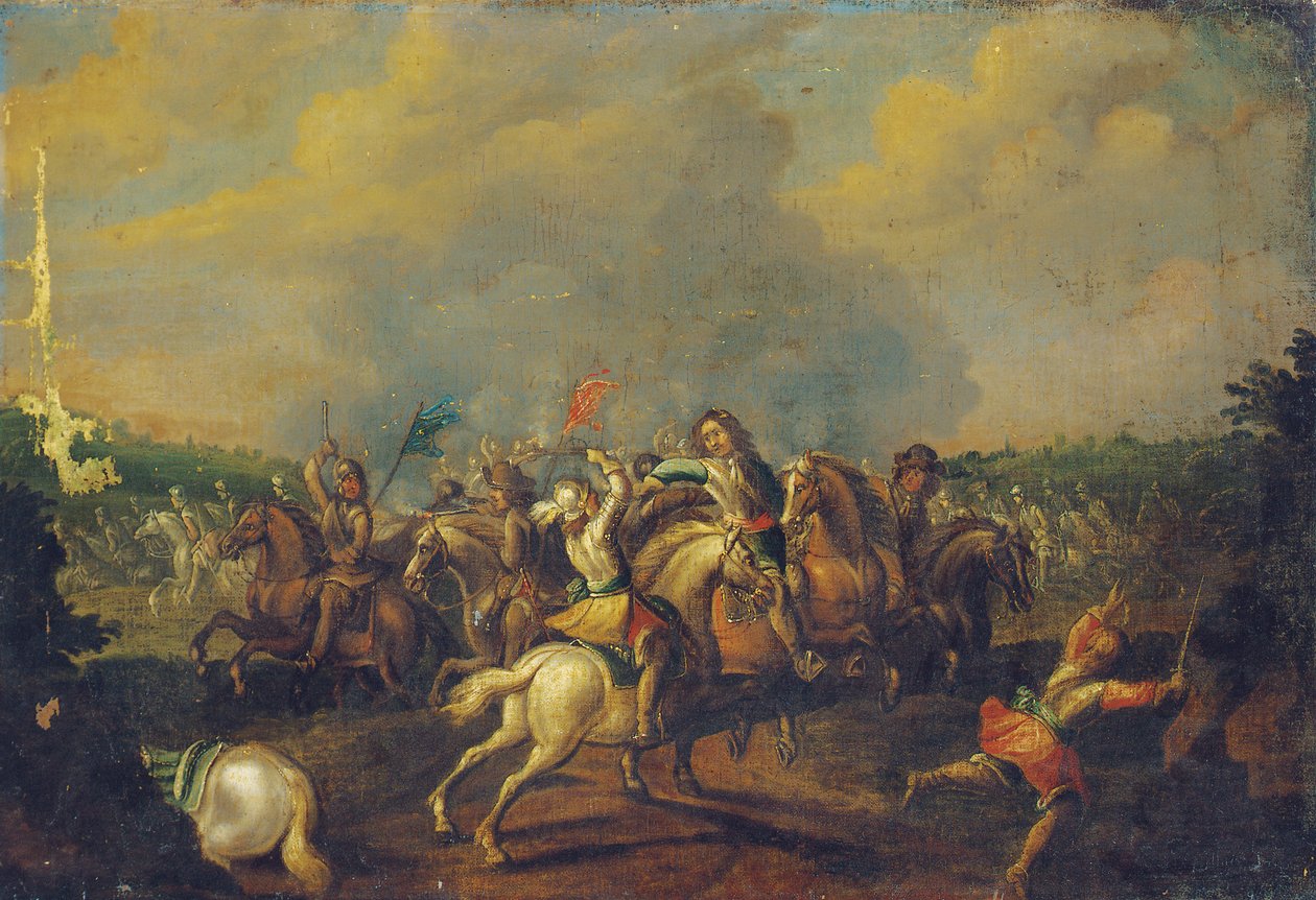 A Cavalry Skirmish by Palamedes Palamedesz