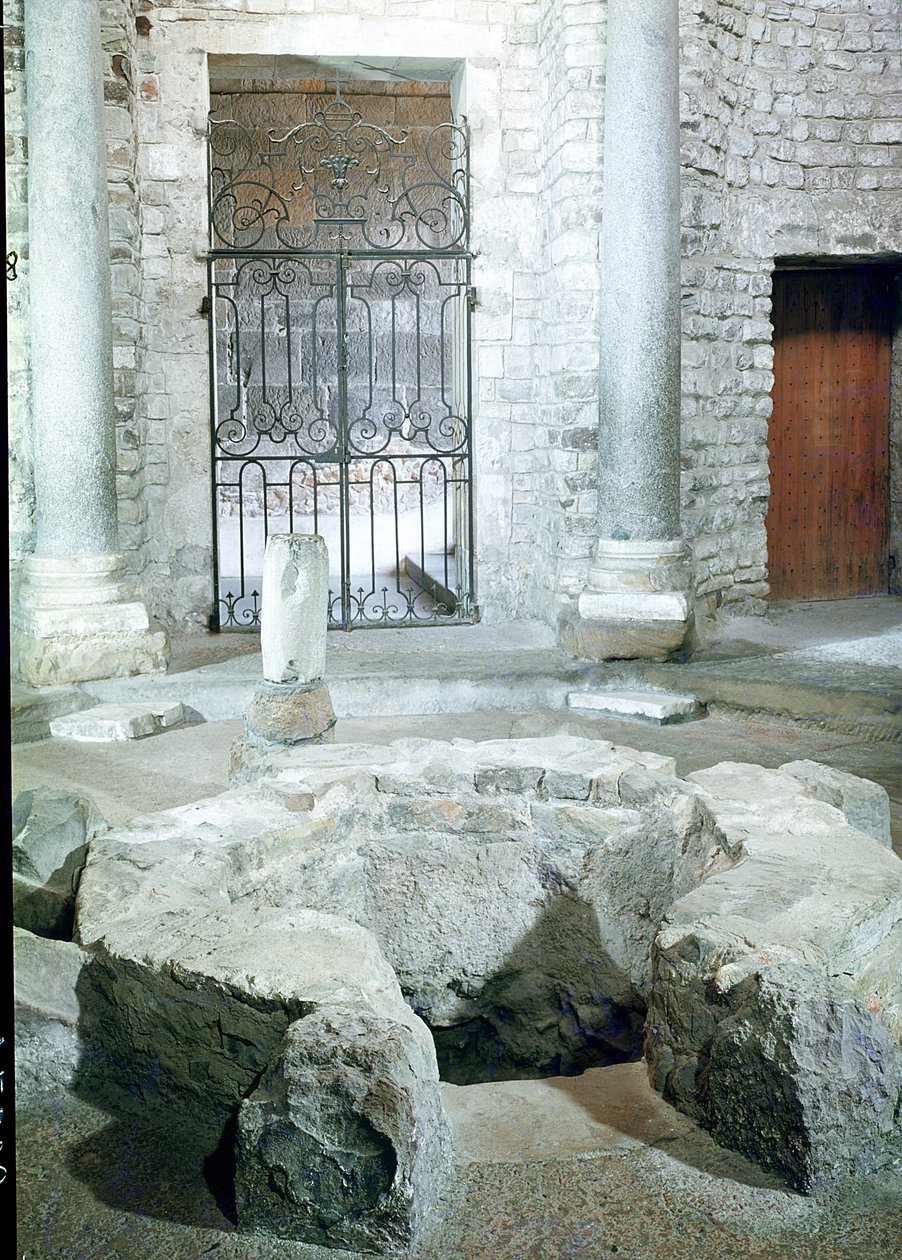 Interior of the octagonal baptistery of the cathedral by Paleo Christian