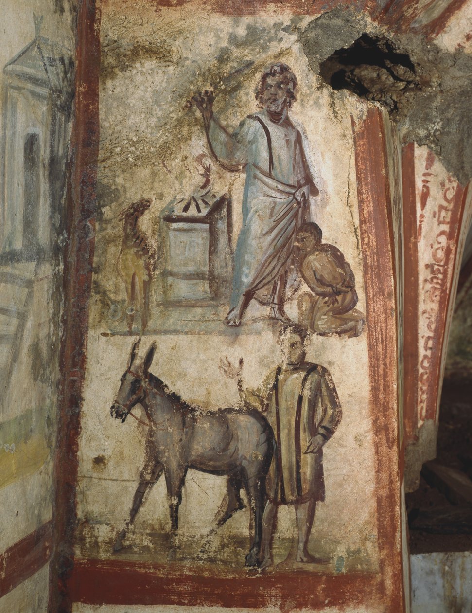 The Sacrifice of Isaac, Catacombs of Via Latina, Rome by Paleo Christian