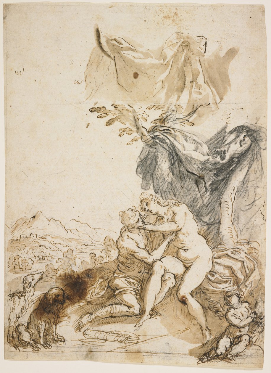 Venus and Adonis, c. 1620 by Palma Il Giovane