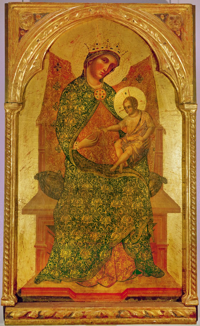 Virgin and Child in the Central Panel of a Polyptych, 1354 by Paolo Veneziano