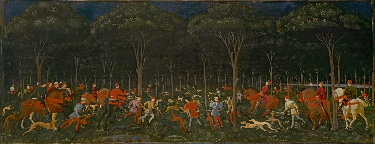 The Hunt in the Forest by Paolo Uccello