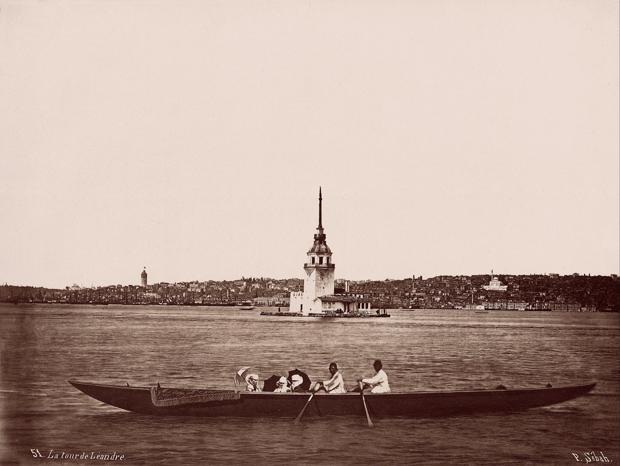 Kz Kulesi, Galata and Fndkl Residential Areas by J. Pascal Sebah