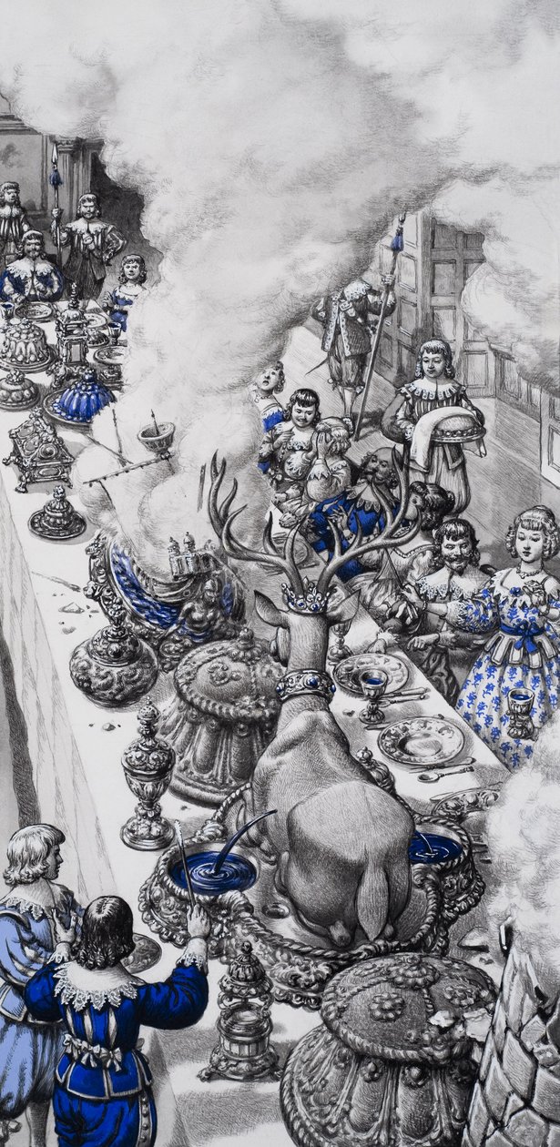 Seventeenth Century Feast by Pat (1907 95) Nicolle
