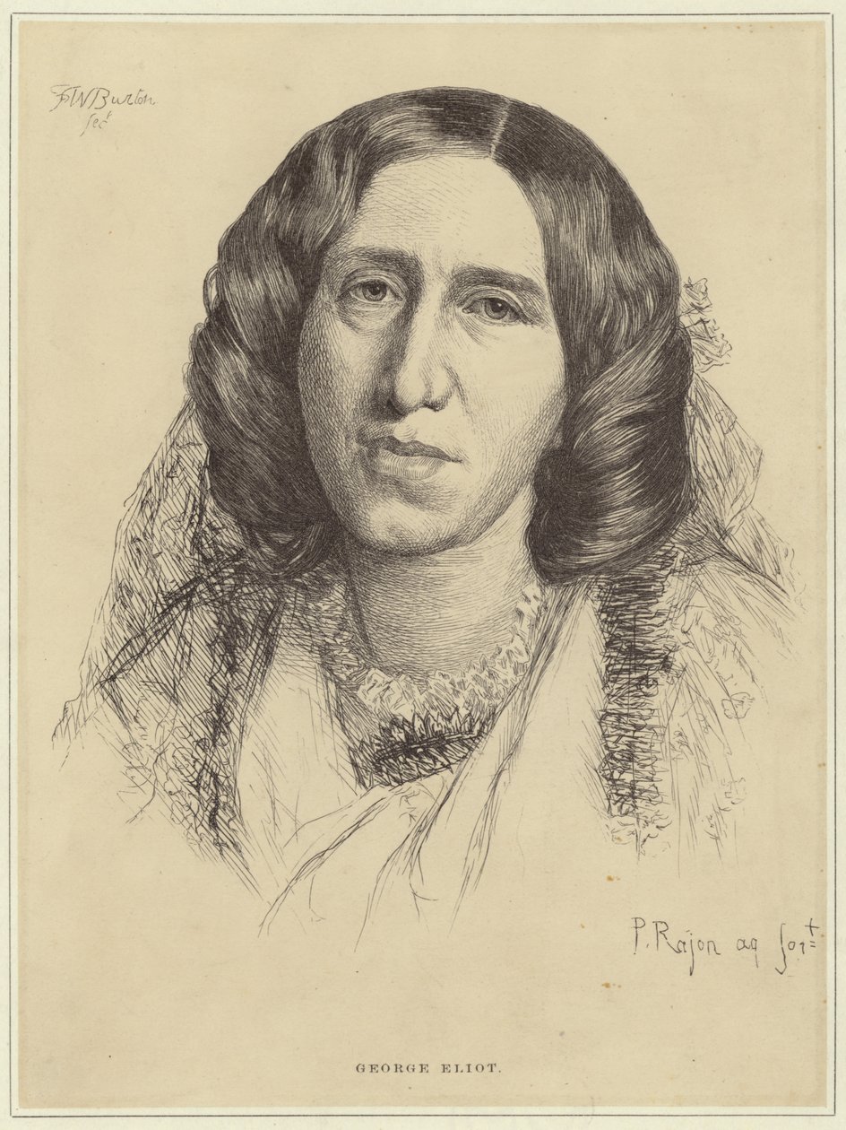 Portrait of George Eliot by Paul Adolphe Rajon