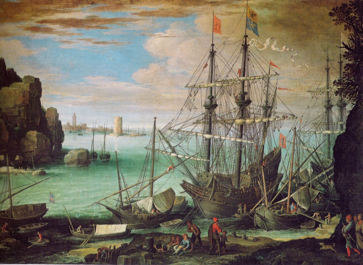 Coastal Landscape with Harbor by Paul Bril