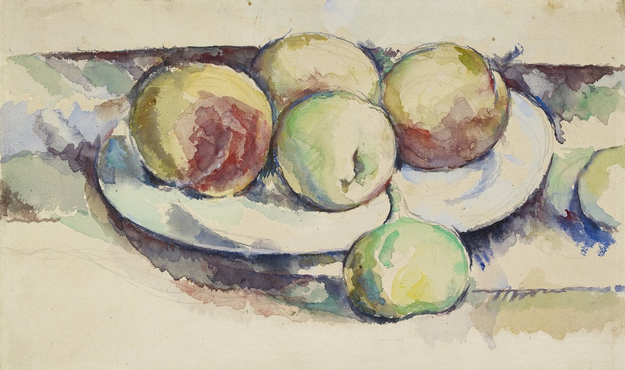 Still Life of Peaches and Figs by Paul Cézanne