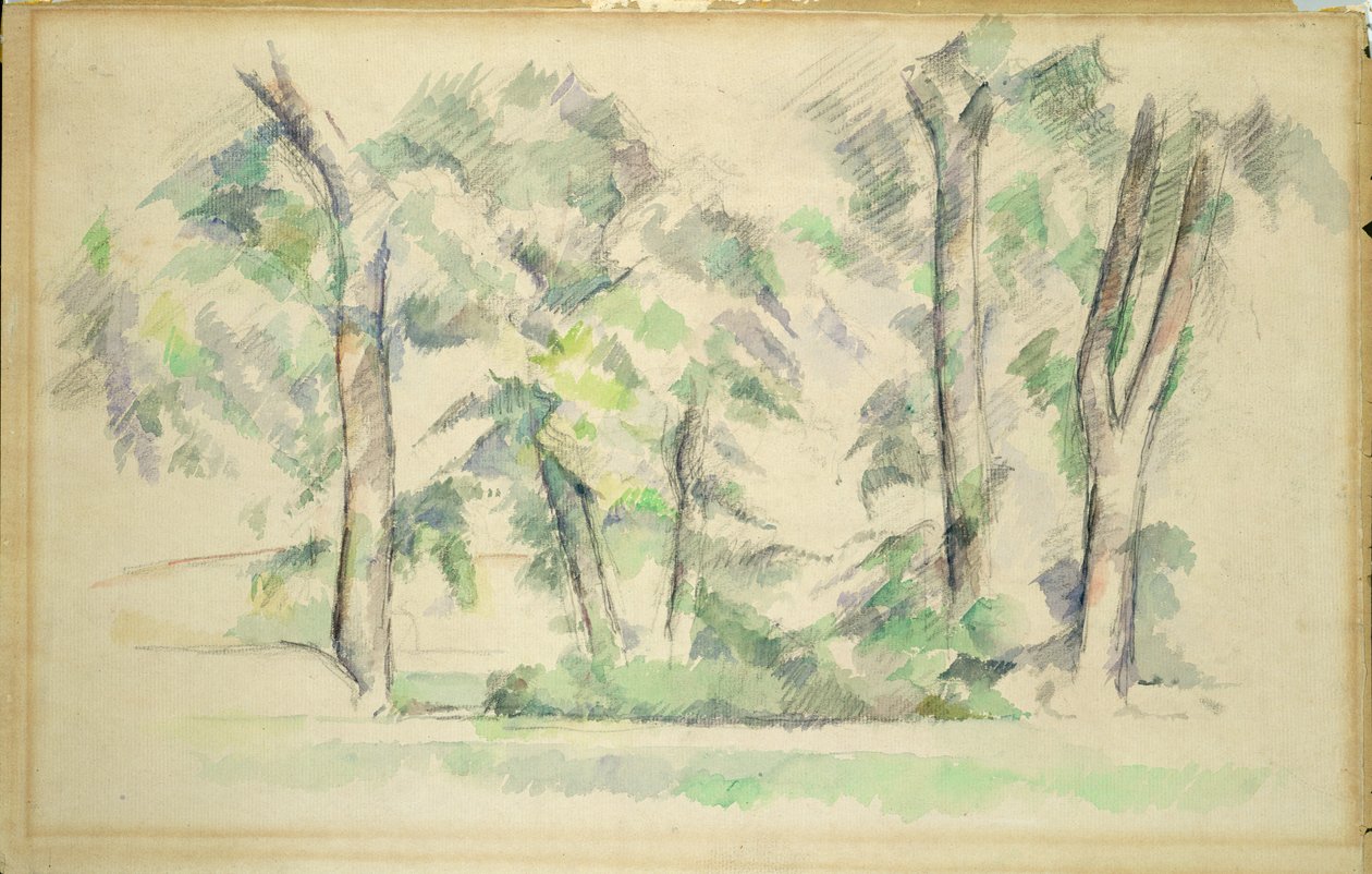 The Large Trees at Jas de Bouffan, c.1885-87 by Paul Cézanne