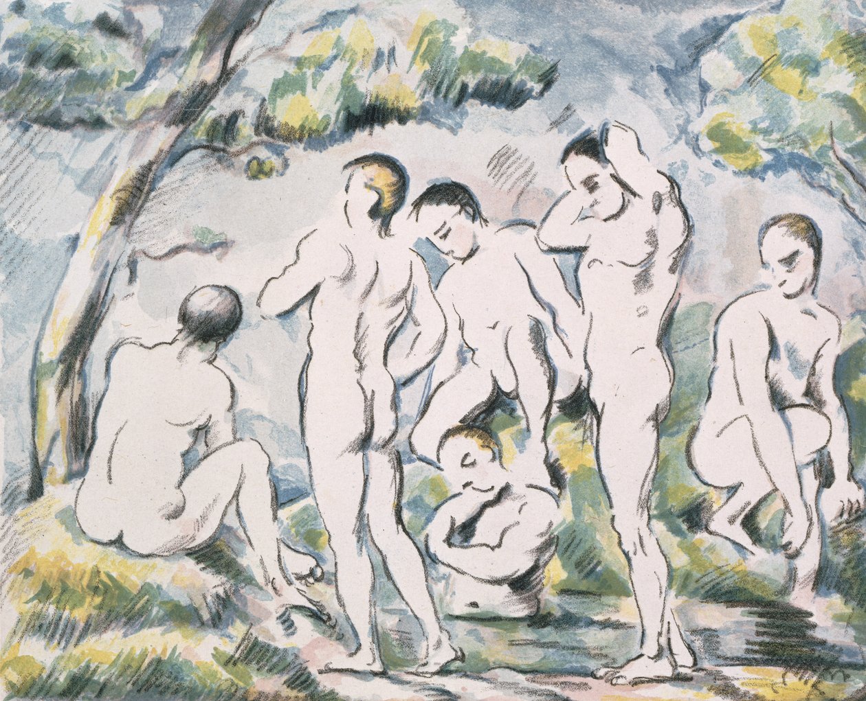 Bathers in a Landscape, 1898 by Paul Cézanne