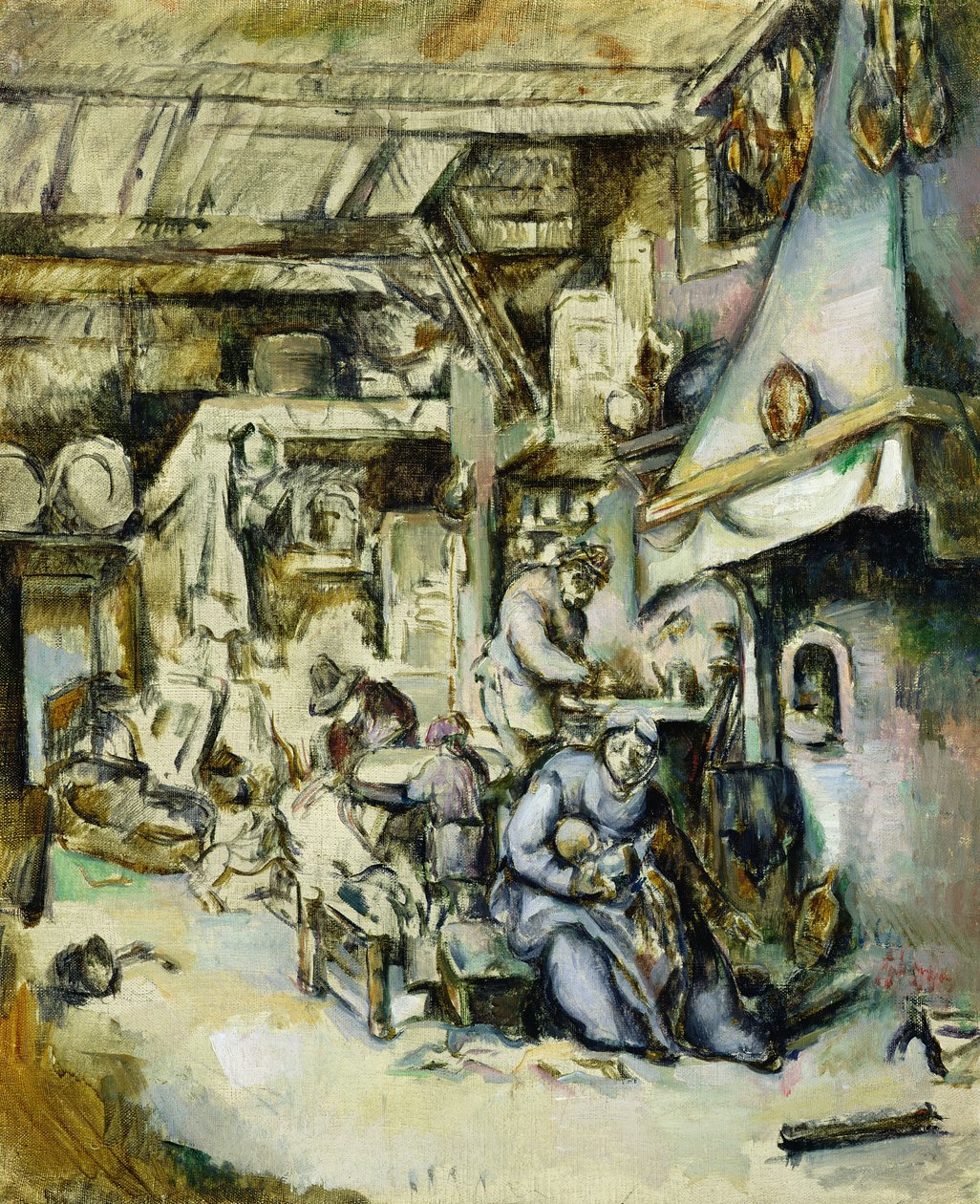 Peasant Family in an Interior, after an etching by Adrian van Ostade by Paul Cézanne