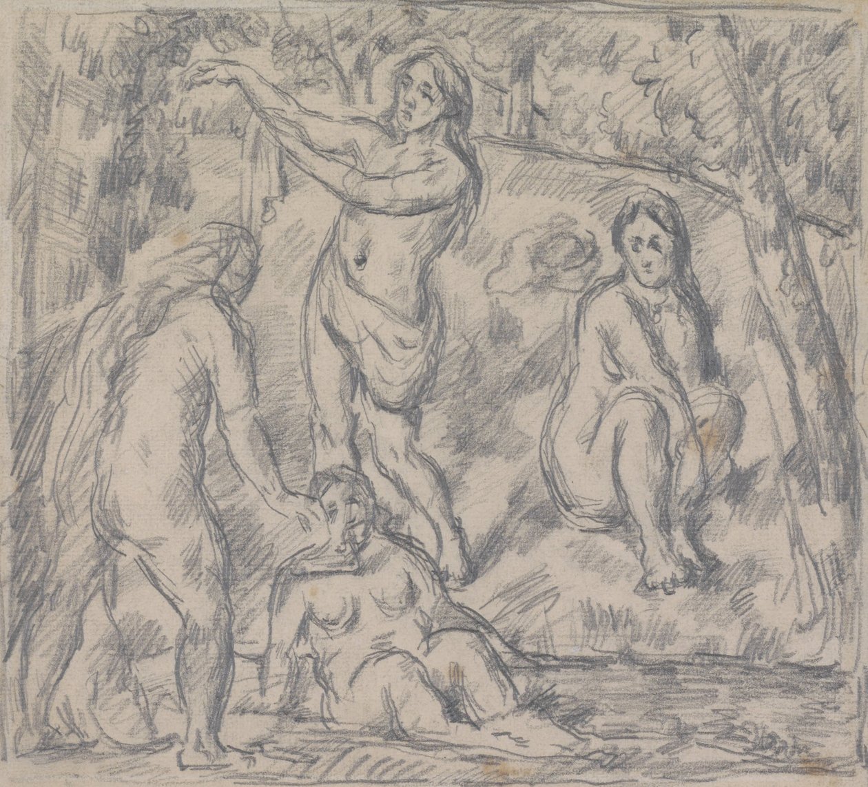 Study of Four Women Bathing by Paul Cézanne