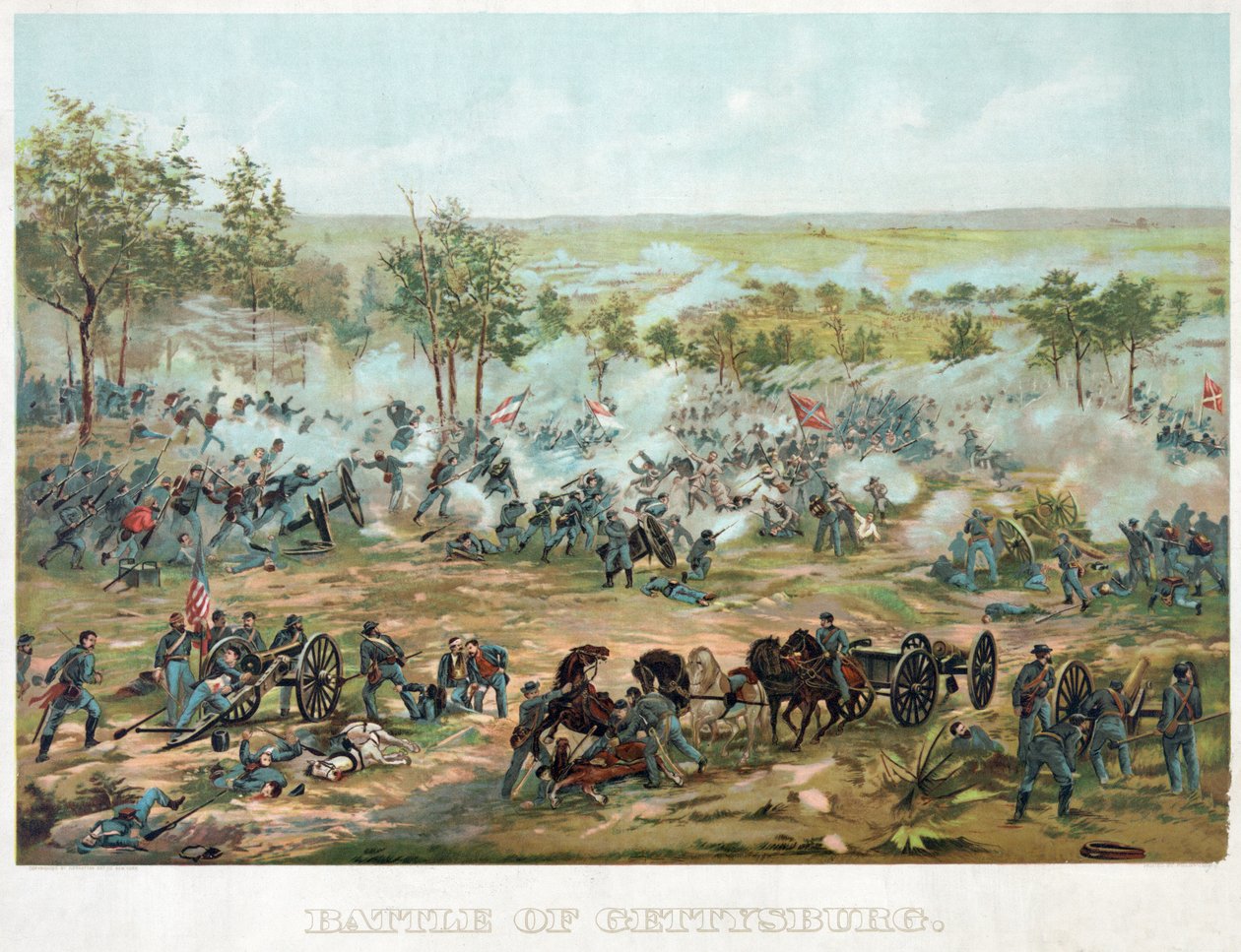Battle of Gettysburg, pub. 1898 by Paul Dominique Philippoteaux