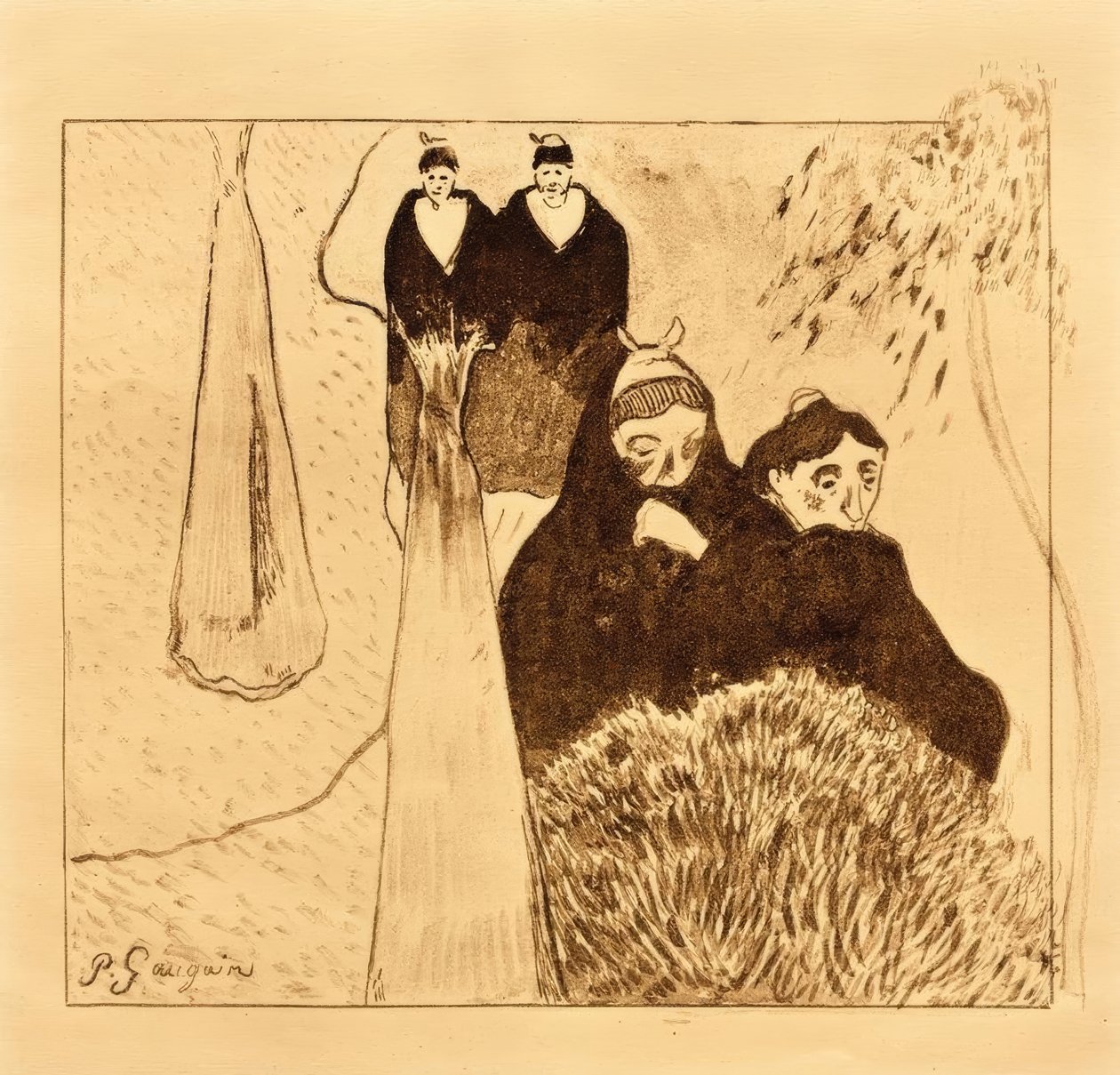 The Old Maids (Arles) by Paul Gauguin