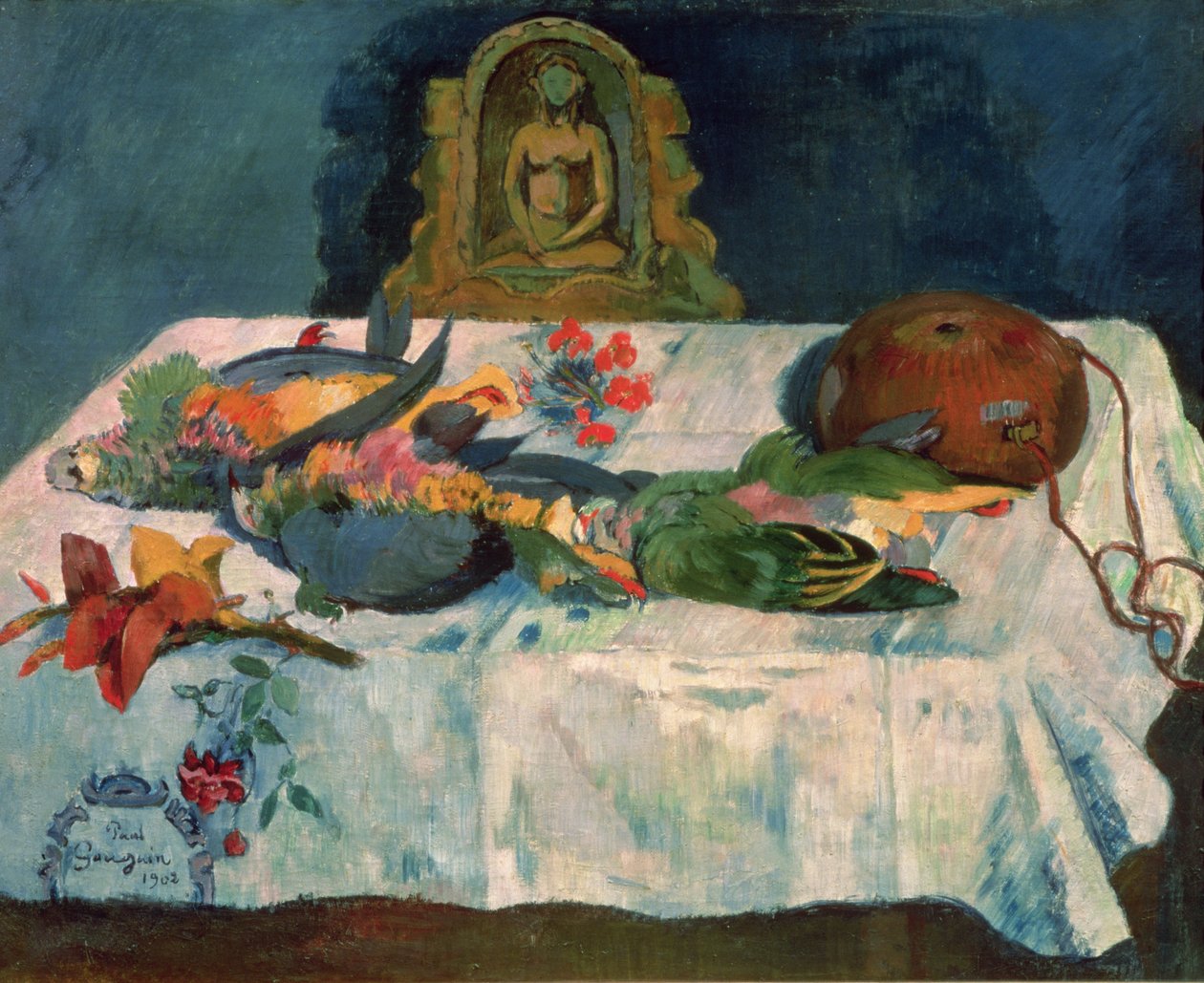 Still Life with Parrots by Paul Gauguin