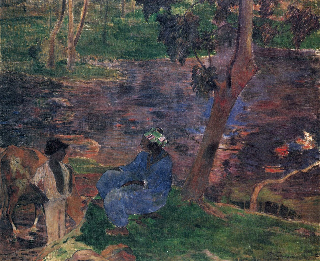 Pond Shore by Paul Gauguin