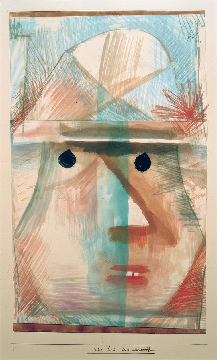 Mask of a Funny Old Woman by Paul Klee
