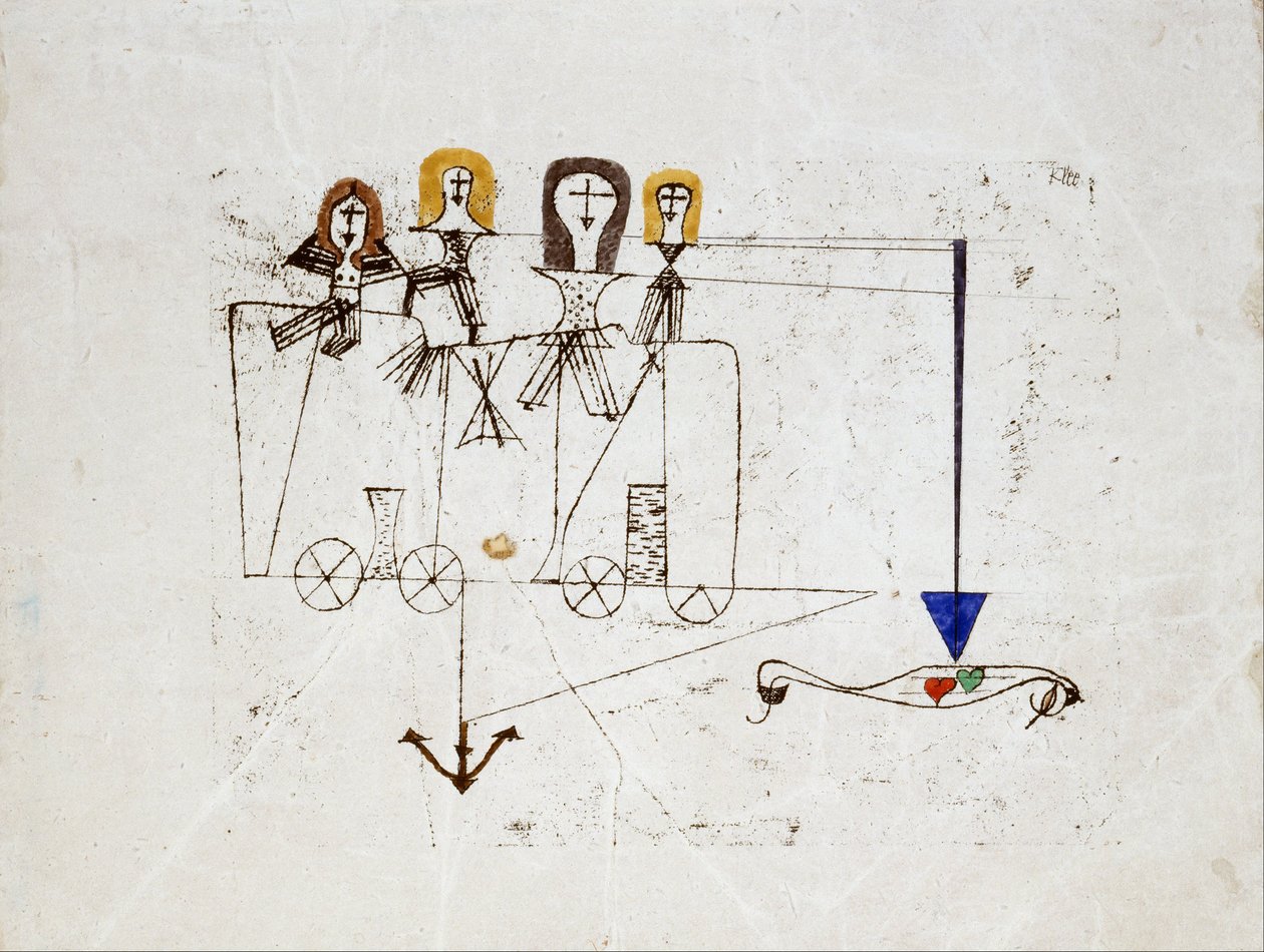 The Virtue Wagon (to the memory of October 5, 1922) by Paul Klee