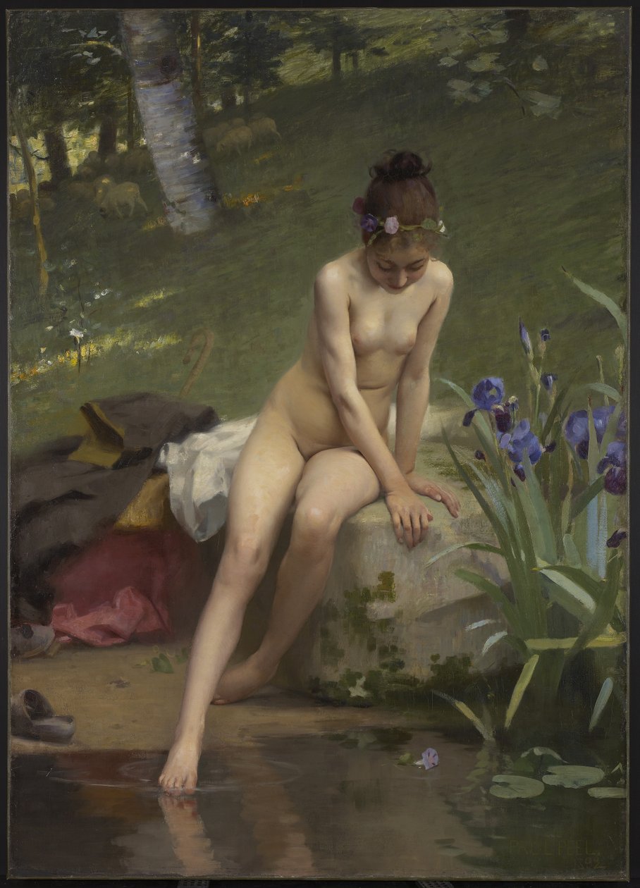 The Little Shepherdess by Paul Peel