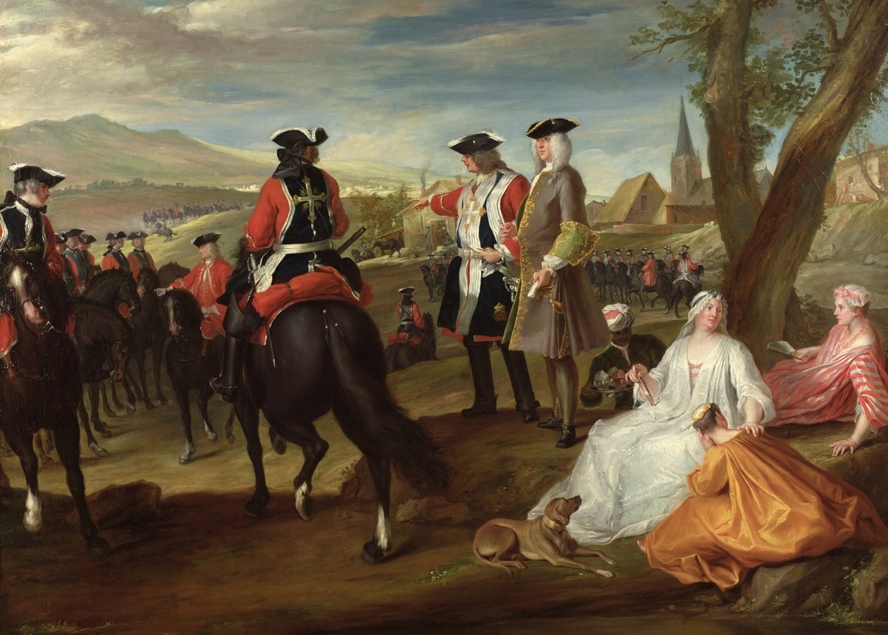 Review of the Black Musketeers on the Plaine des Sablons, 1729 by Paul Ponce Antoine Robert