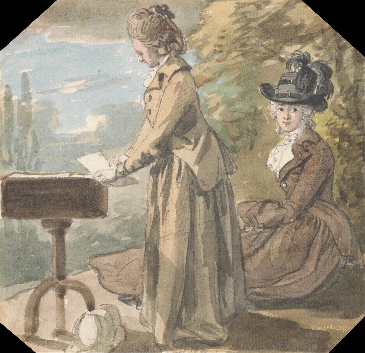 Lady Francis Scott and Lady Elliot by Paul Sandby