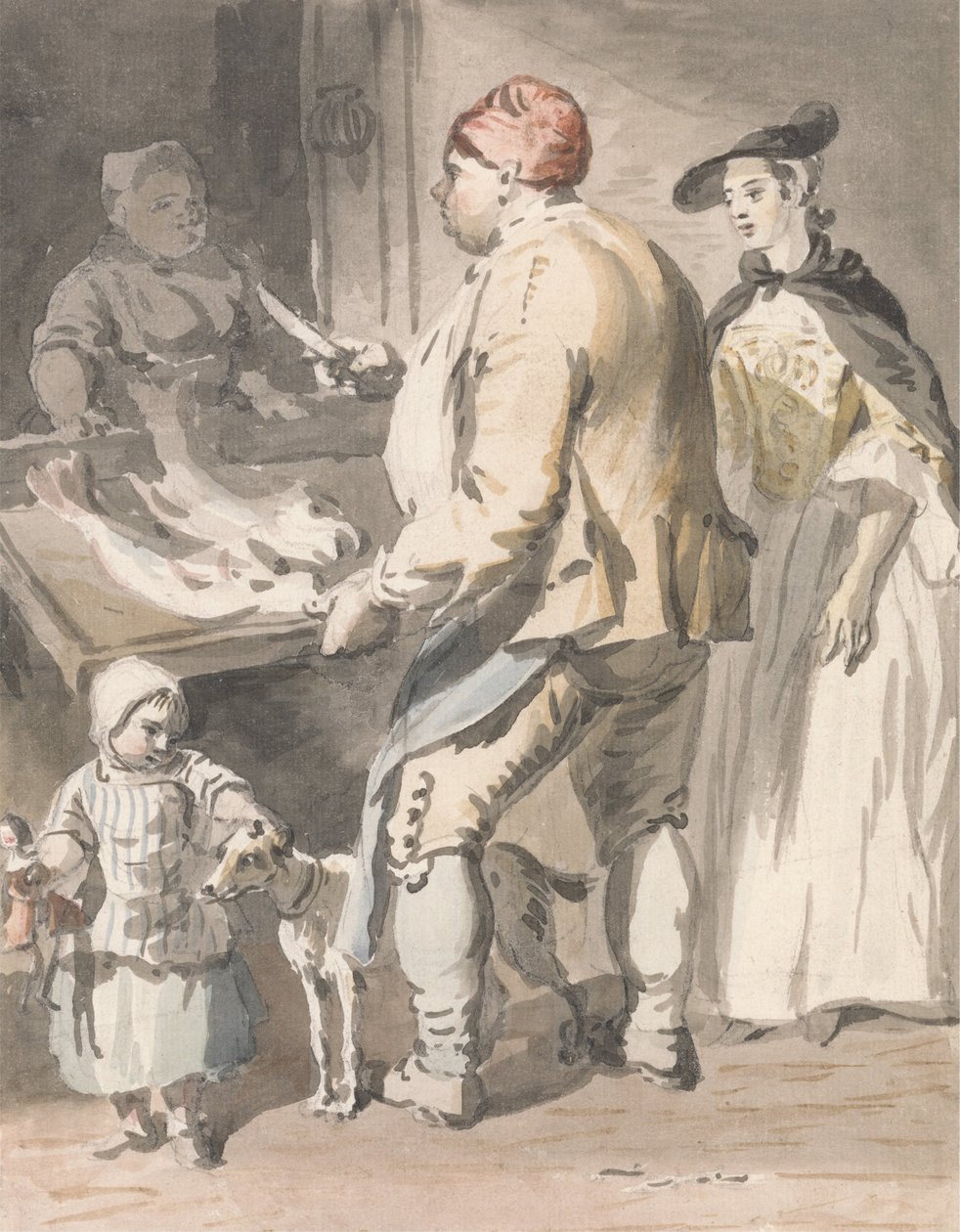 London Cries - A Fishmonger by Paul Sandby
