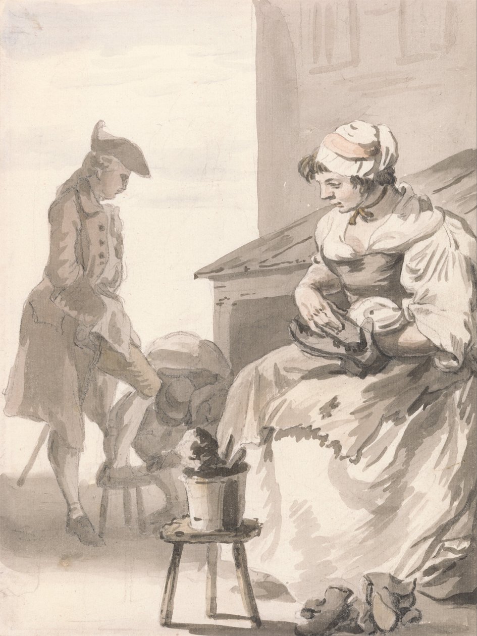 London Cries - Shoe Cleaner by Paul Sandby