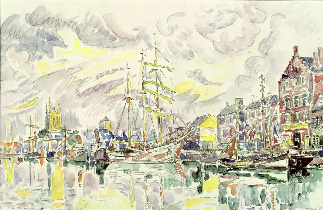 Fecamp, 1934 by Paul Signac