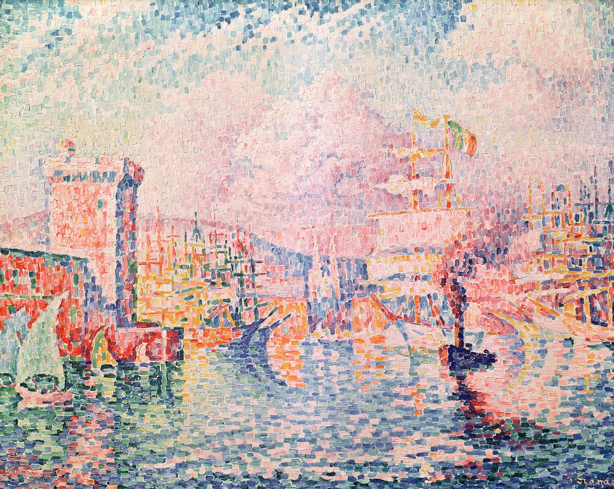 The Red Tower (entrance of the Port of Marseille) by Paul Signac