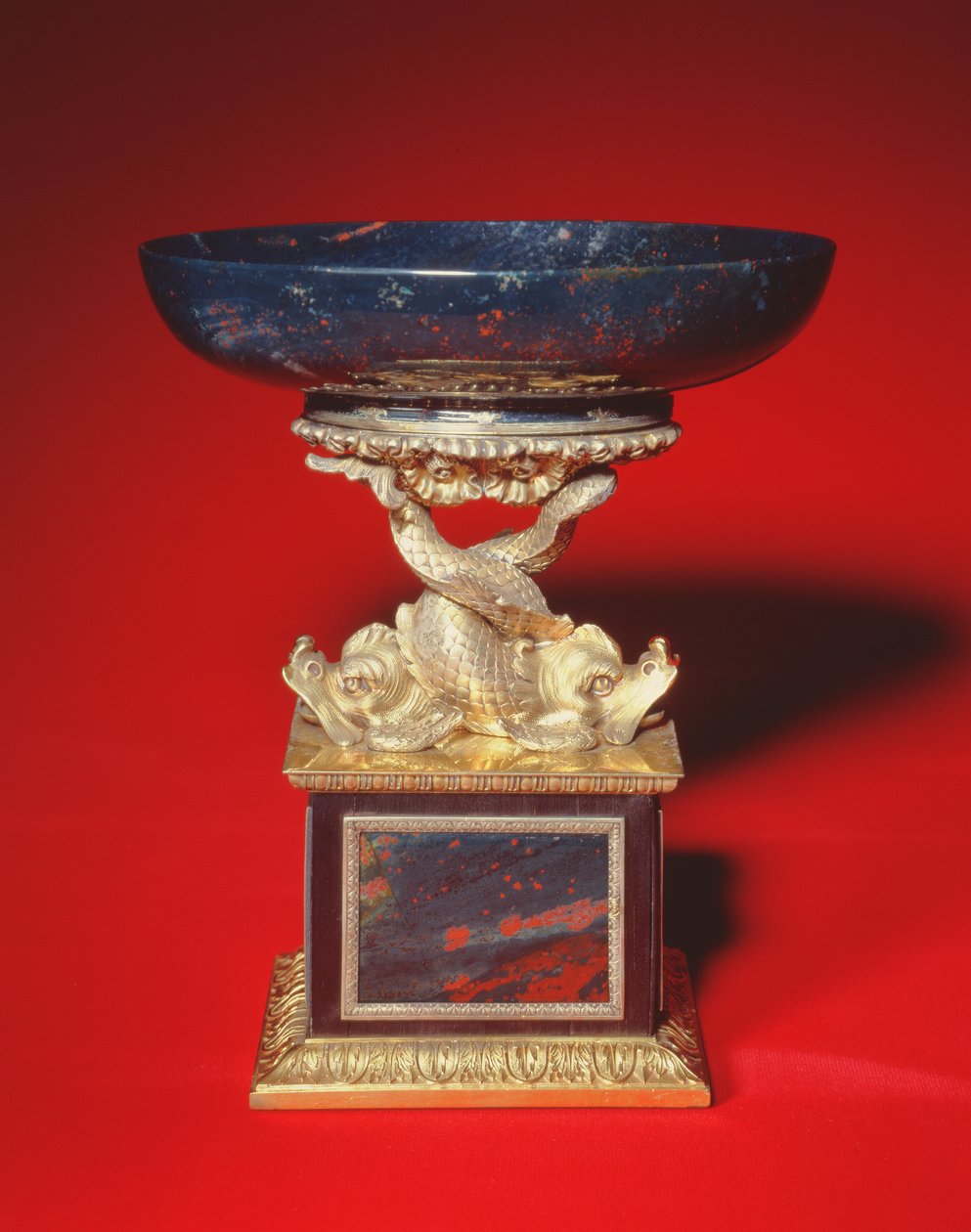 Bloodstone bowl and setting, 1824 by Paul Storr