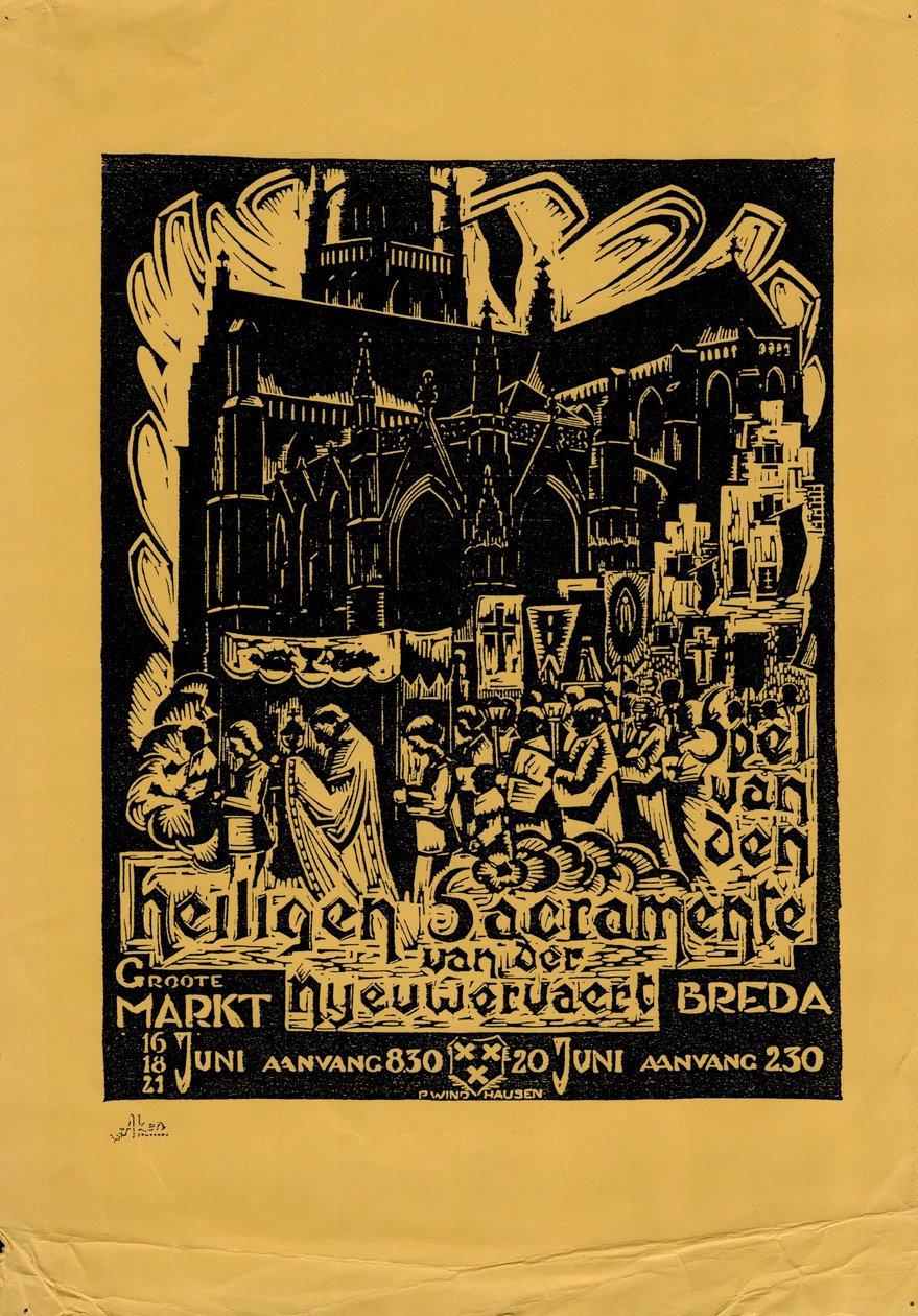 Poster for the Play of the Holy Sacrament of the New Road by Paul Windhausen