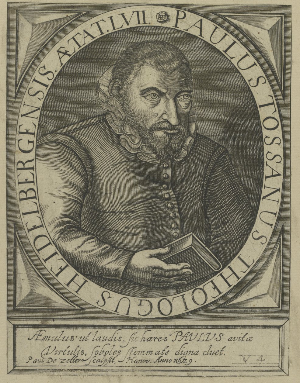 Portrait of Paulus Tossanus by Paul de Zetter  