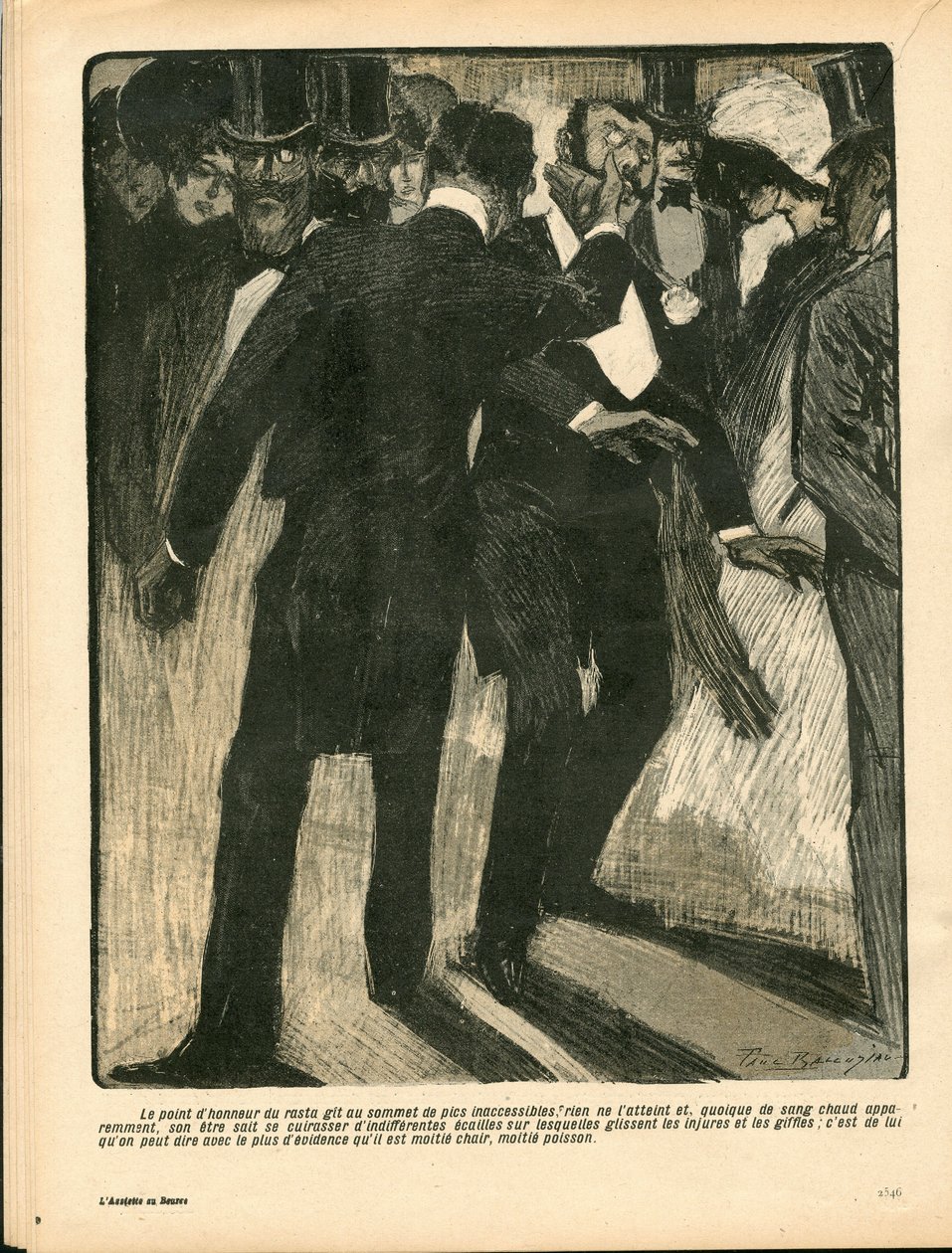 The Butter Plate, Satirical in Colors by Paul Balluriau